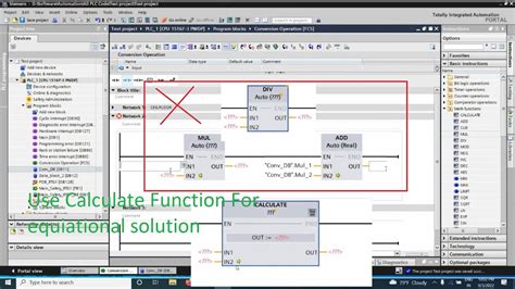 Tia Portal Math Function Calculate How Youtube