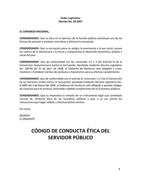 Codigo De Etica Del Servidor Publico Pdf