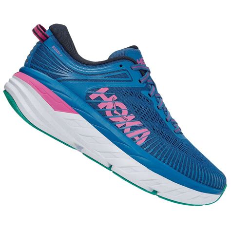 Hoka One One Bondi Womens Running Shoes Vallarta Blue Phlox Pink