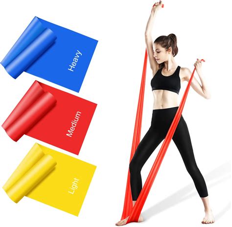 Fitnessband 3er Set Theraband Gymnastikband 1 5M Lang Fitnessbänder