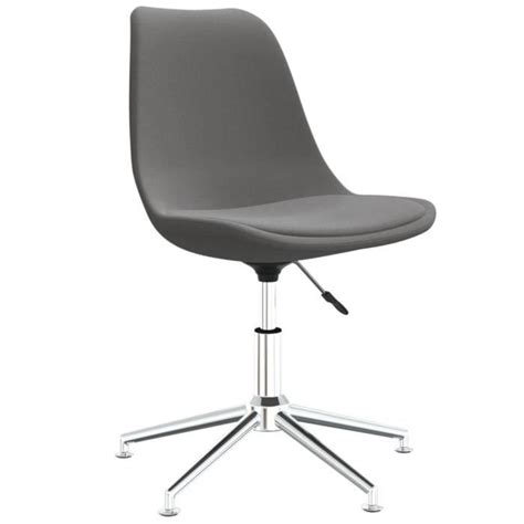 Jng Chaise Pivotante De Salle Manger Gris Clair Tissu A