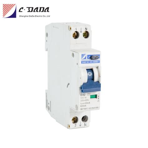 10mA Rated 6ka RCBO 1p N Electronic Circuit Breaker AC Type Residual