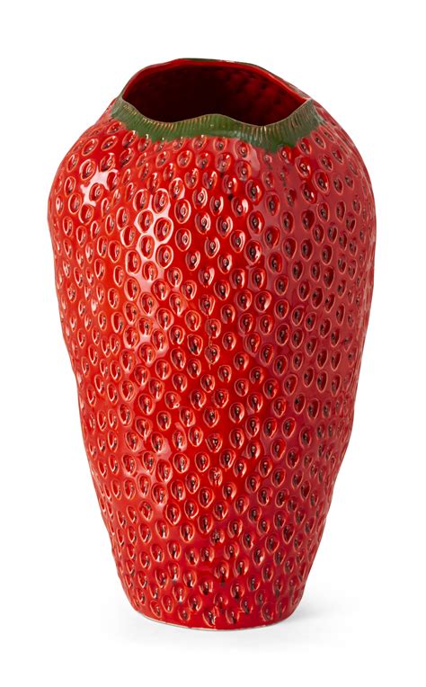 Strawberry Tall Oversized Ceramic Vase