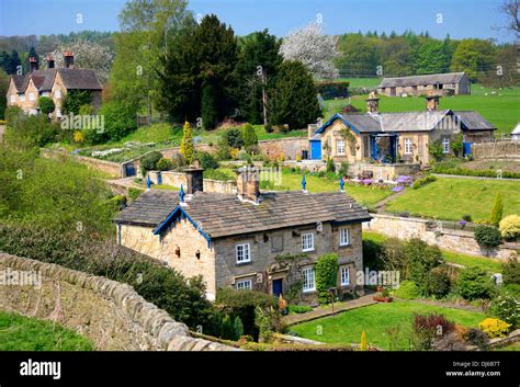 Edensor Village Chatsworth Estate Derbyshire Dales Peak District