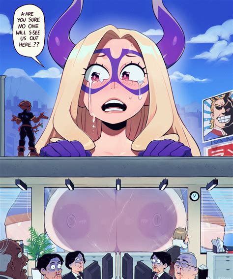 Rule 34 1girls All Might Big Breasts Blonde Hair Boku No Hero Academia Breast Press Chest