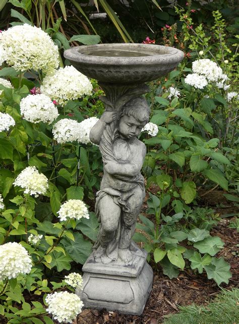 Urchin Design Stone Garden Bird Bath