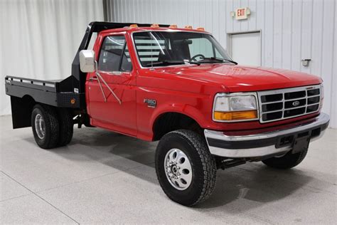 No Reserve 30k Mile 1997 Ford F 350 Xlt Flatbed Dually Power Stroke 4x4 For Sale On Bat