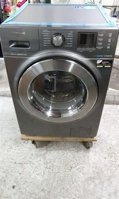 Used Samsung 12kg8kg Eco Bubble Front Load Washer And Dryer Wd12f9c9u4x Tv And Home Appliances