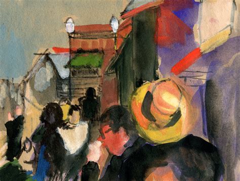 Crosbys Life Paintings Cannery Row Color Sketch