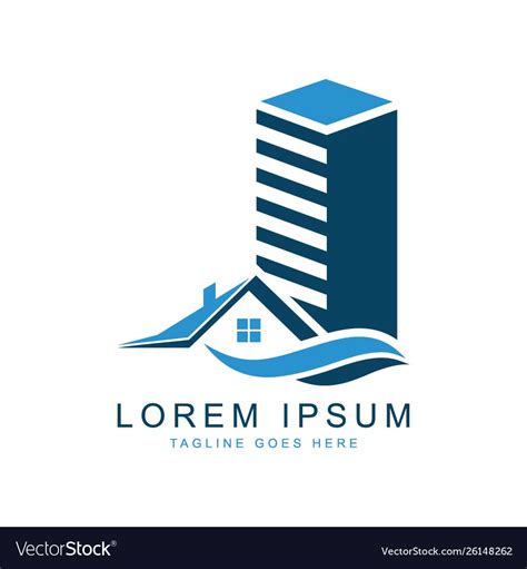 Building Logo Template Royalty Free Vector Image