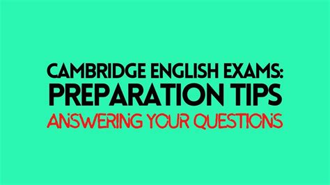 Cambridge English Exam Preparation Tips B2 First C1 Advanced C2