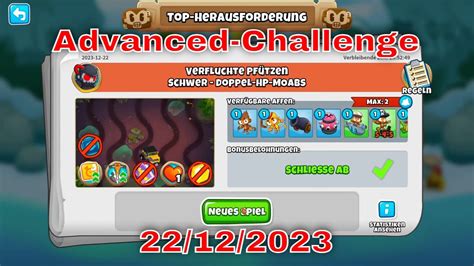 Btd Top Herausforderung Bloonstd Advanced Challenge