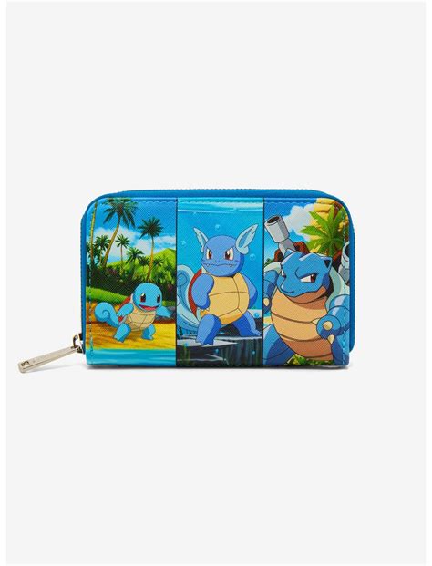 Loungefly Pokemon Squirtle Evolutions Small Zip Wallet Boxlunch