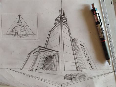 Perspective Drawing Architecture Architecture Drawing Art Perspective