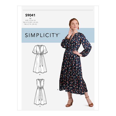 Simplicity Simplicity 9041 Misses Dresses In Three Lengths With Sleeve