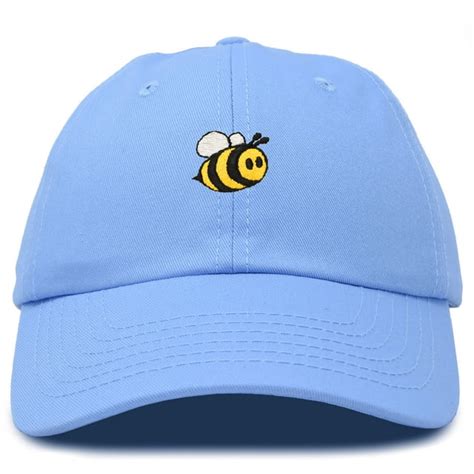 Dalix Bumble Bee Baseball Cap Dad Hat Embroidered Womens Girls In Light