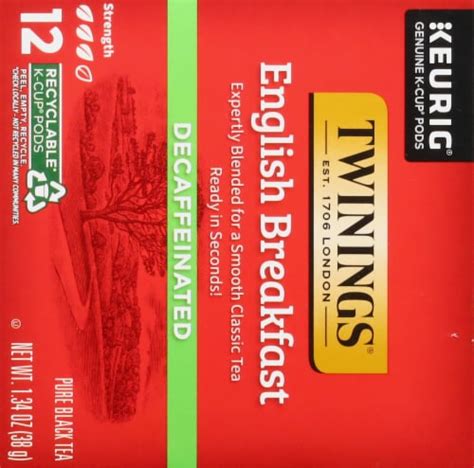 Twinings Of London Decaffeinated English Breakfast Tea K Cup Pods