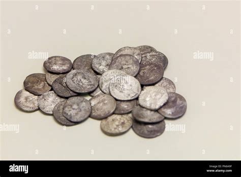 Ancient Coins Of Ancient Rome Stock Photo Alamy