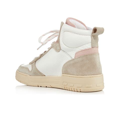 B Ware VIA MILANO Damen Sneaker Echt Leder High Top QVC De