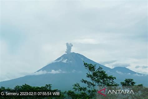 Gunung Semeru Kembali Erupsi Dengan Tinggi Letusan Meter Antara News