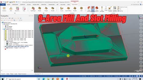 9 Mastercam Area Milling Slot Milling Program How To Make Mastercam