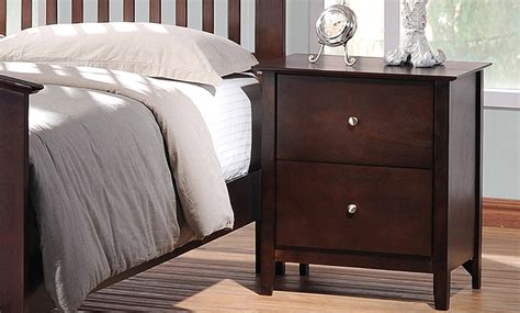 Modern Dark Wood Nightstands | Groupon Goods