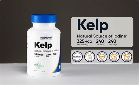 Nutricost Kelp Tablets Mcg Iodine Tablets Non Gmo Gluten Free