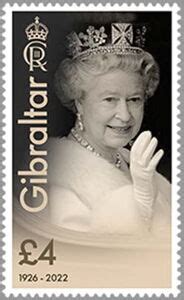 Stamp Queen Elizabeth II Memorial Tribute Gibraltar Queen Elizabeth