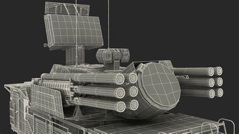 Sistema de defensa aérea Pantsir S1 SA 22 Greyhound Modelo 3D 79