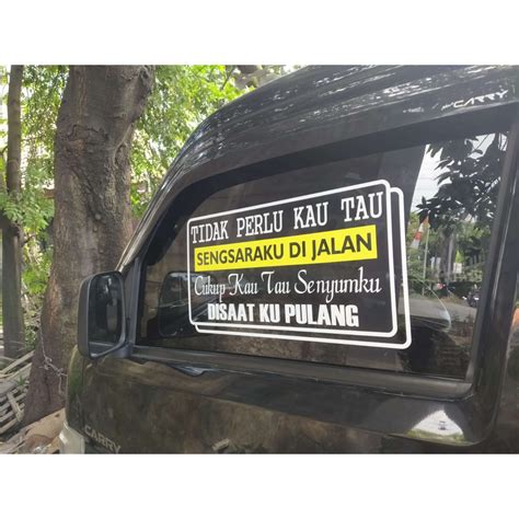 Jual Cutting Stiker Kaca Mobil Truk Kata Kata Nasehat Motifasi Lucu Keren Sticker All Varian