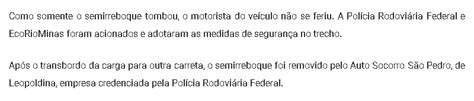 Quarta Feira 21 42 Semirreboque De Carreta Se Solta E Tomba Na BR