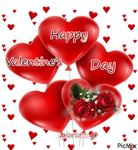 Red Heart Balloons Happy Valentines Day  Pictures Photos And