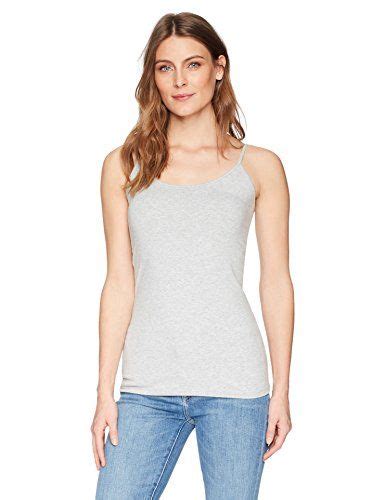 Amazon Essentials Womens 4 Pack Camisole Blackwhitecharcoal Heatherlight Grey Heather M