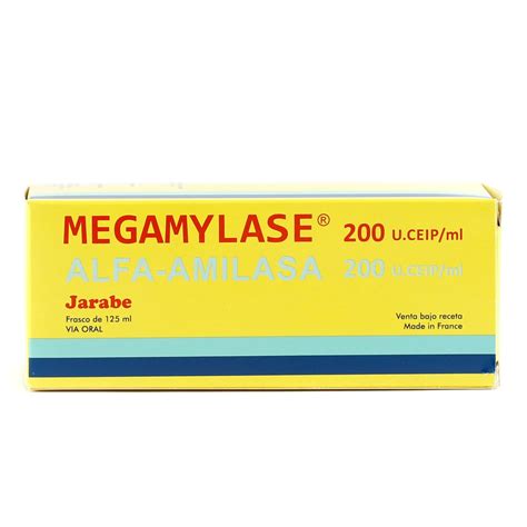 Megamylase ® Alfa Amilasa 200 Uceip Ml Jarabe Frasco De 125 Ml