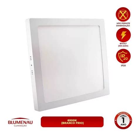 Panel Led De Superposici N Cuadrada En Blanco Fr O De W K