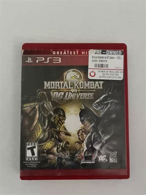 Mortal Kombat Vs Dc Universe Greatest Hits Sony Playstation Ps Eur