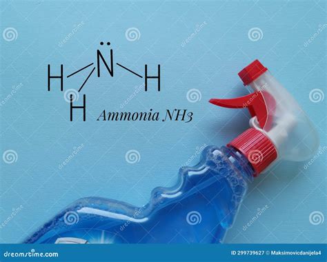 Ammonia Molecular Structure, 3d Model Molecule, Binary Hydride, Structural Chemical Formula View ...