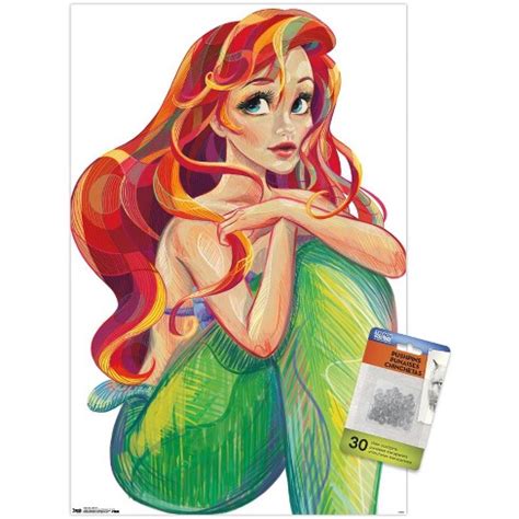 Trends International Disney The Little Mermaid - Ariel - Stylized ...