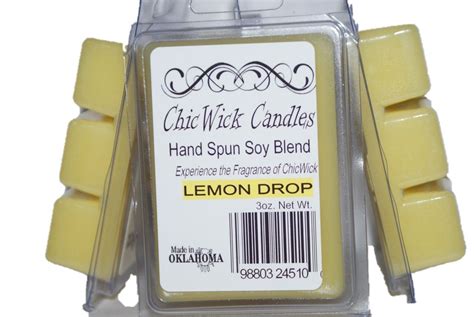 Chicwick Candles 3pack Lemon Drop Soy Blend Wax Melts 9oz 18 Wax Cubes Wax Tarts Wax Chunks 100