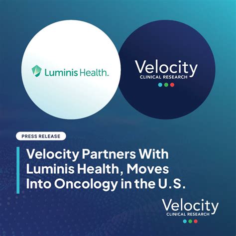 Velocity Partners With Luminis Health Moves Into Oncology In The Us