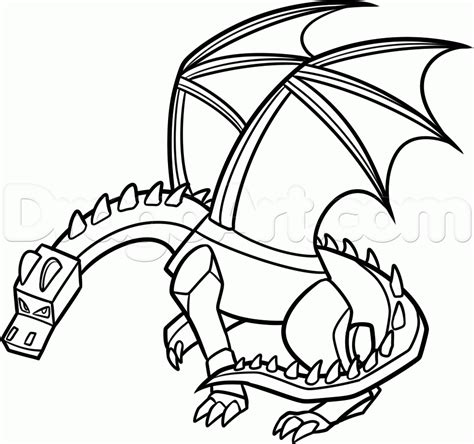 How To Draw Ender Dragon Step By Step Video Game Characters Pop