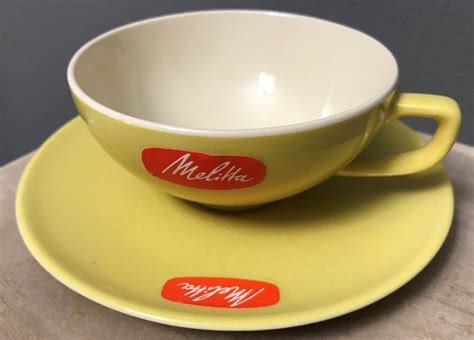 Alte Gelbe Melitta Tasse Und Unterteller Vintage Kaufen Auf Ricardo