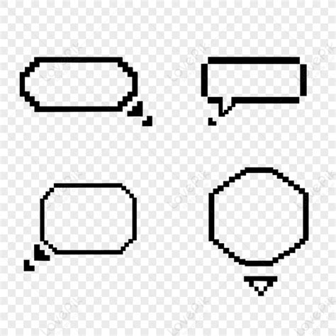 Pixel Art Text Box Dialog,black And White,simple,pixel Wind PNG ...