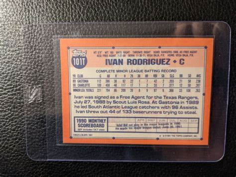 Topps Traded T Ivan Rodriguez Rookie Card Rc Texas Rangers Hof