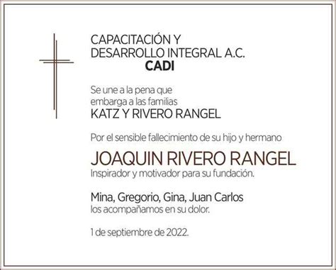 Se Or Joaquin Rivero Rangel Obituario Esquela