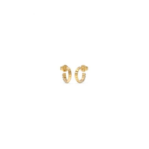 Guess Jewellery Guess Forever Links Yellow Gold Tone Mm Hoop Earrings