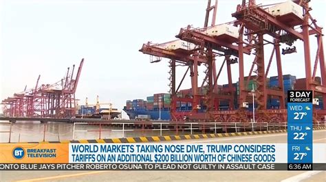 Trump Considering Tariffs On 200b Worth Of Chinese Goods Youtube