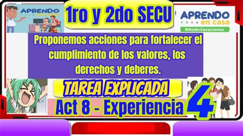 1ro Y 2do Sec Proponemos Acciones Para Fortalecer El Cumplimiento De