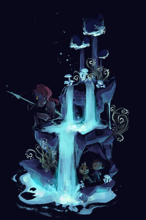 Undertale Waterfall Area by Bedupolker on DeviantArt