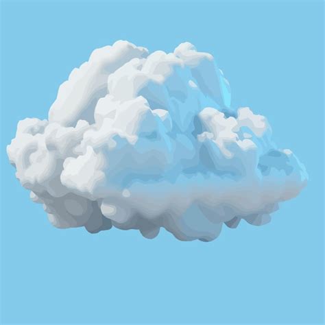 Nuages Blancs Doux Dans Le Ciel Isolé Sur Fond Illustration Vectorielle